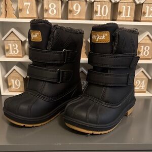 Toddler Cat & Jack Black Snow Boots, sz 8